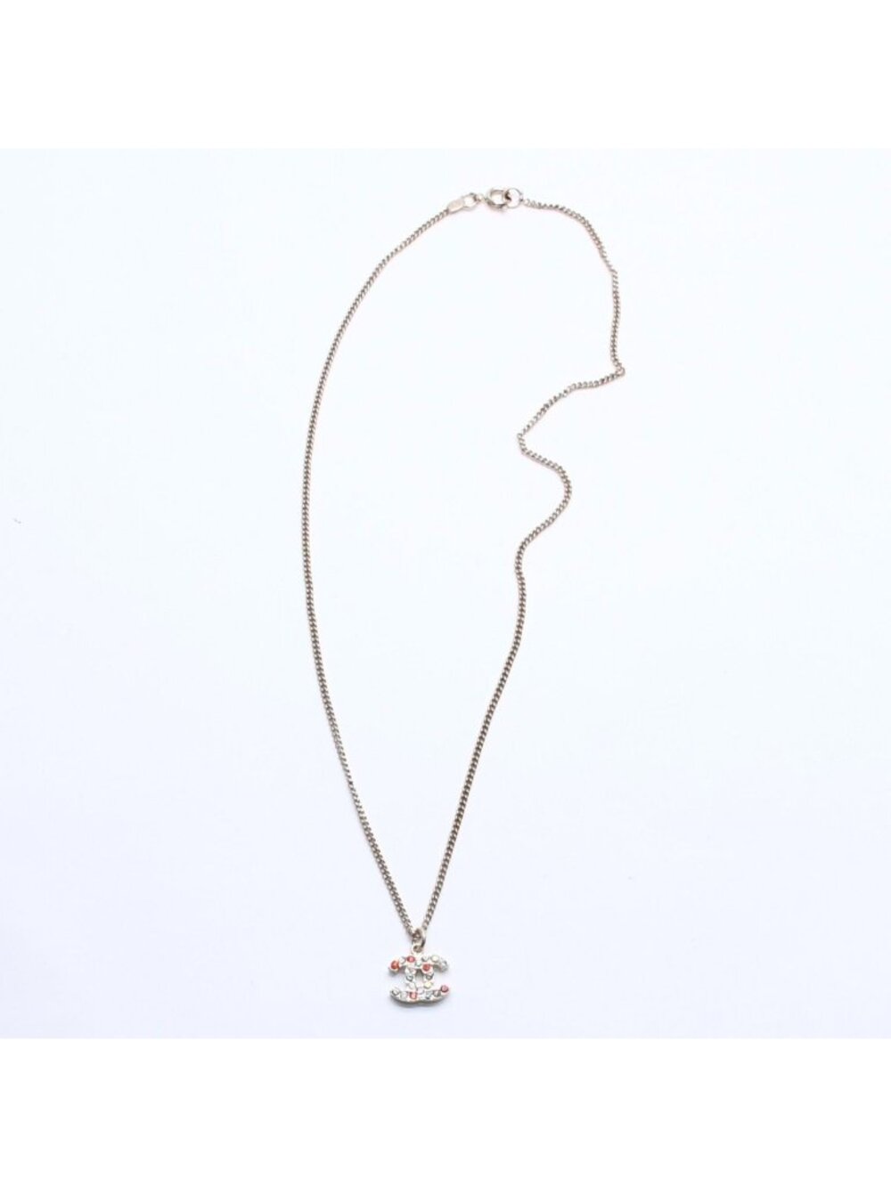 Chanel Necklace Gold Multicolor Rhinestone 04